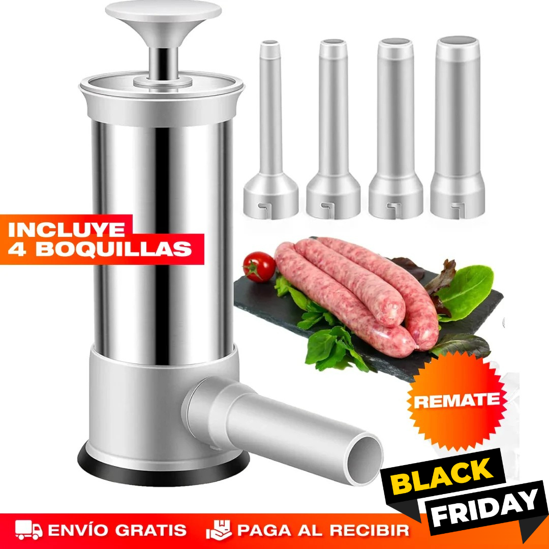 🥩 Embutimax – Embutidora de Carne 4 Boquillas