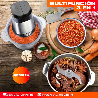 MOLINO PICADOR ELÉCTRICO ACERO INOXIDABLE 🔥2 LITROS🔥 (TAMAÑO GRANDE)