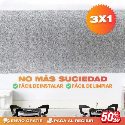 Papel Aluminio Adhesivo para Cocina