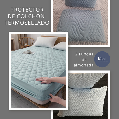 CalmaBed - Protector De Colchón + Fundas de almohadas - [PROMOCIÓN DISPONIBLE SOLO HOY]