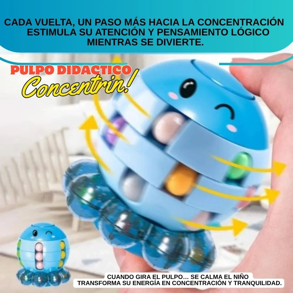 PulpoZen - Calma, enfoque y diversión en un solo juguete.