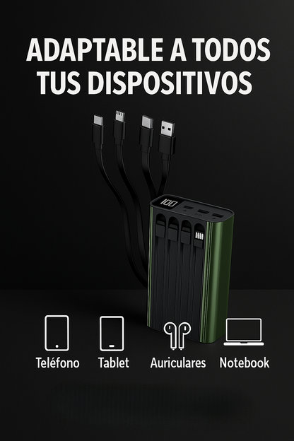 PowerBank Pro 5 en 1 – Potencia Inteligente para Todos tus Dispositivos