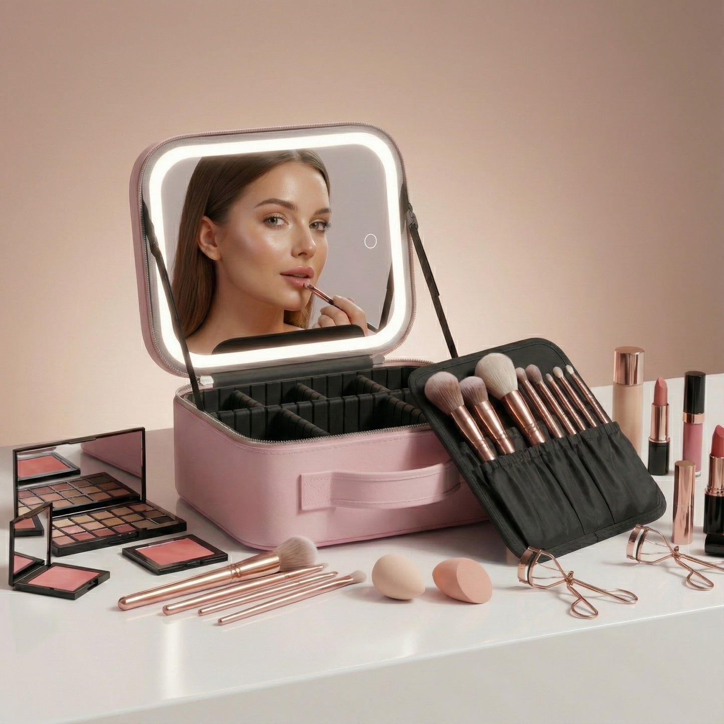 GlowMirror – Estuche de Maquillaje con Luz LED
