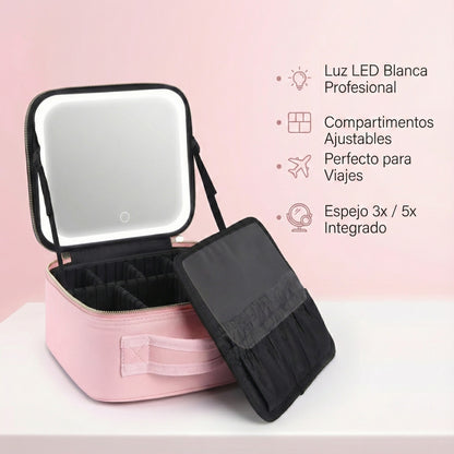 GlowMirror – Estuche de Maquillaje con Luz LED