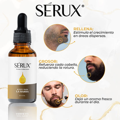 Serux – Aceite Premium Para Barba - Barba sana, suave y con carácter