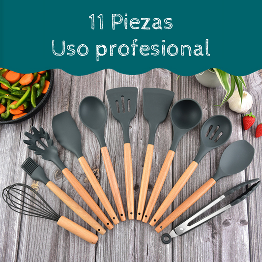 CocinaOn Set de 11 Utensilios de Cocina Alta Resistencia - [PROMOCIÓN DISPONIBLE SOLO HOY]