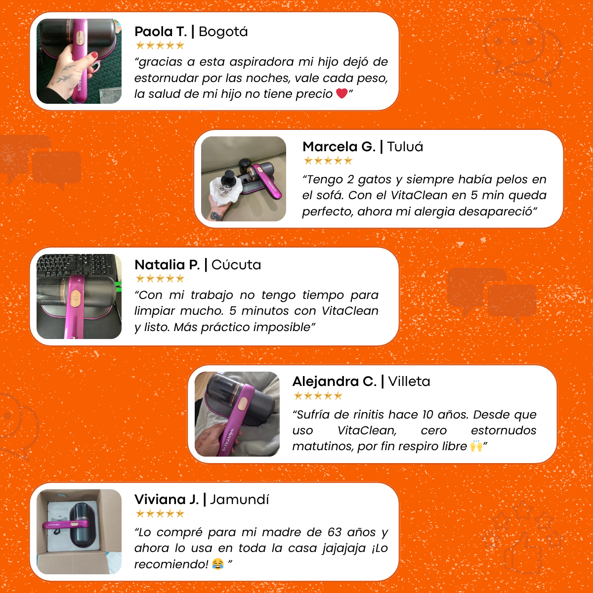 VitaClean - Aspirador Portátil UV | Poder de Succión y Esterilización Total