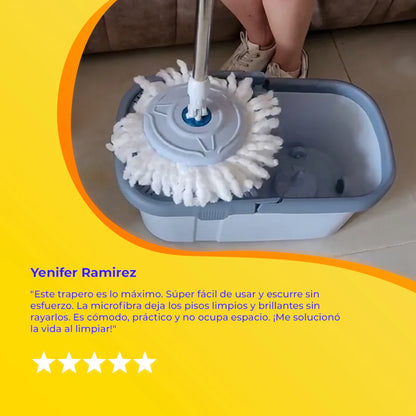 TrapPro 360° (2 Mopas + Balde Escurridor)