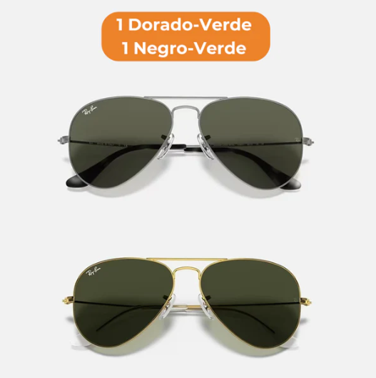Compra 1 y Recibe 2 – Gafas Aviator Classic