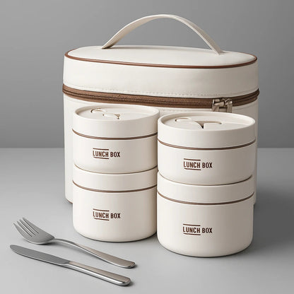 🍱 X4 Portacomidas Térmico y Moderno + 🎁 Ebook Saludable Gratis